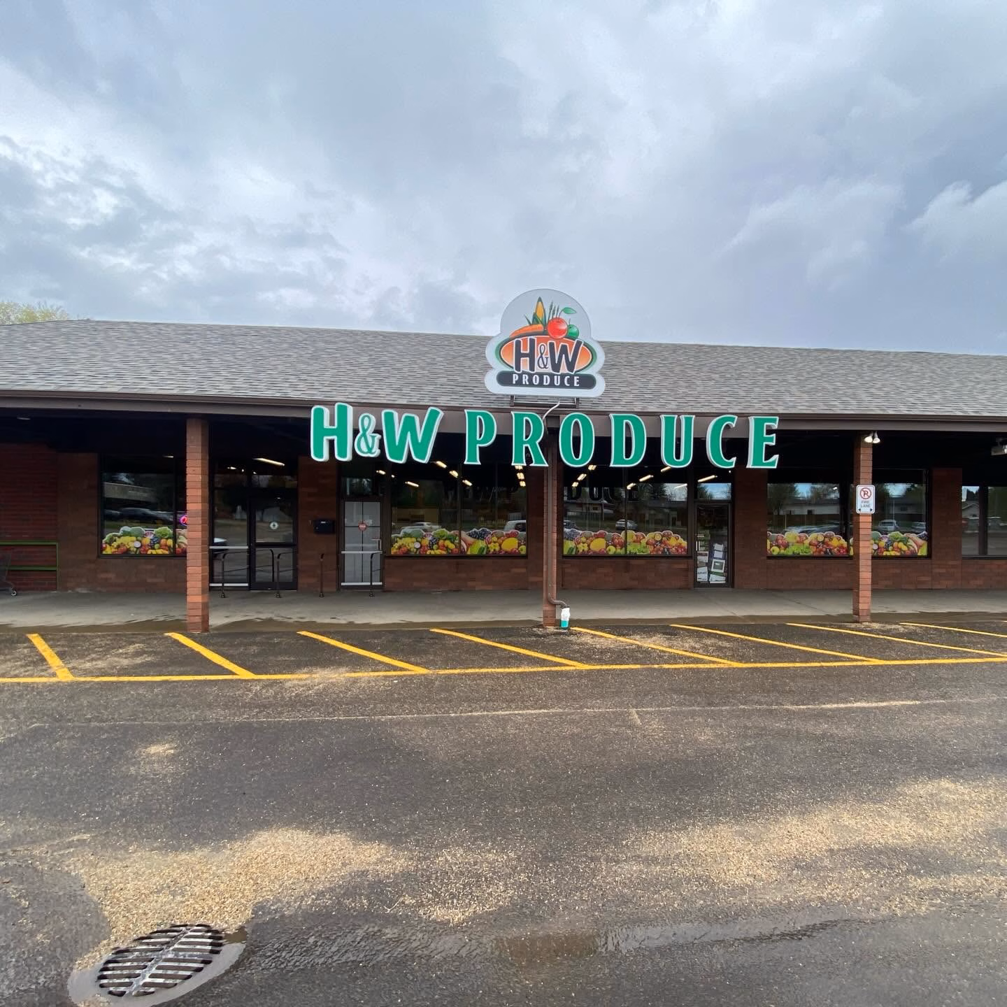 Custom business signs in Edmonton featuring company logos and branding
